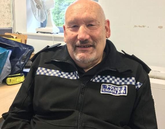 Roger Bird marks ten years as a volunteer police chaplain.