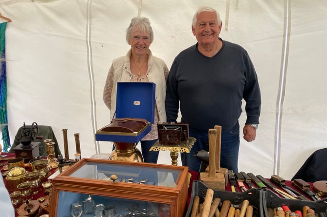 Jane and Ken Hogg ran a stall of some of the many items from their historical collection which fascinated many who went along.  AQ 5174
