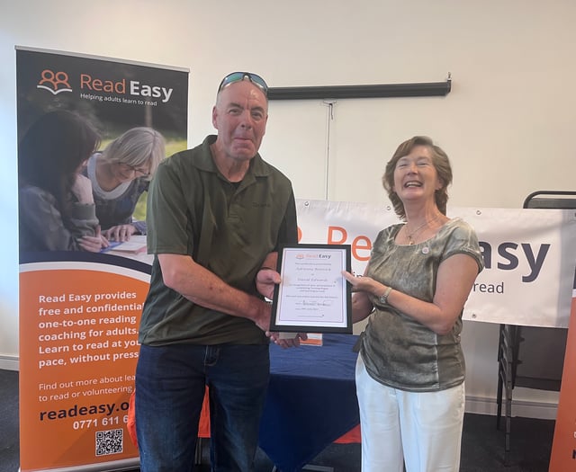 Okehampton Read Easy celebrates first graduate's achievement