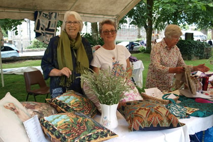 Recycled textile goods at church fete