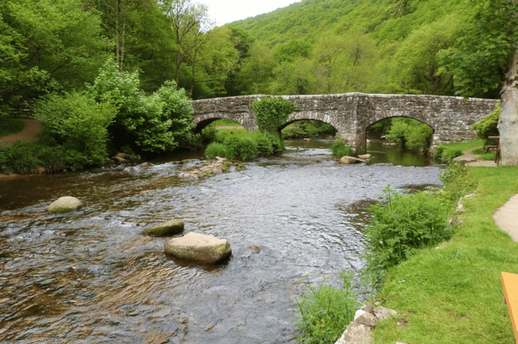 Fingle Bridge over the River Teign near Drewsteignton