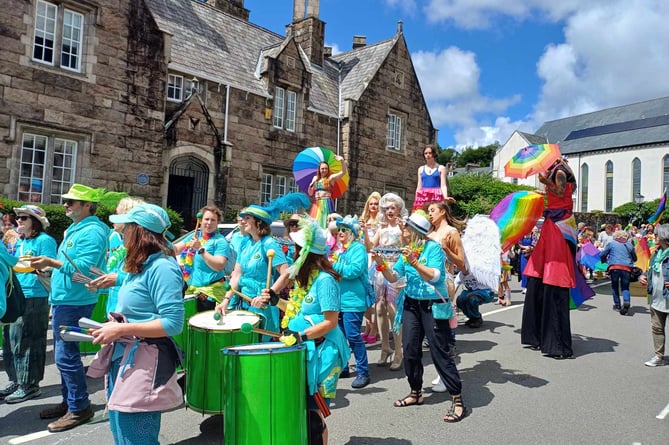 Tavi Pride festival got off to a rousing start with drummers driving the procession.