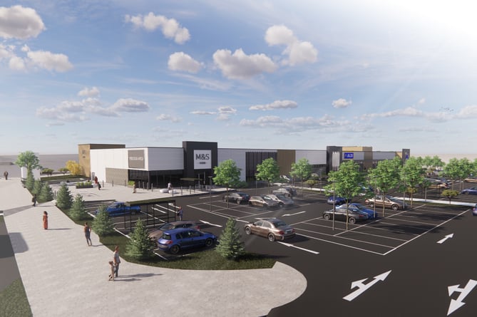 Artist's impression of the new shopping centre at Derriford