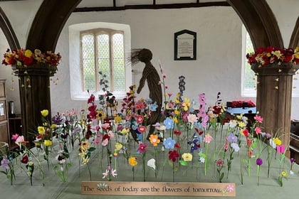 Church's handmade wildflower meadow flags up children's mental health