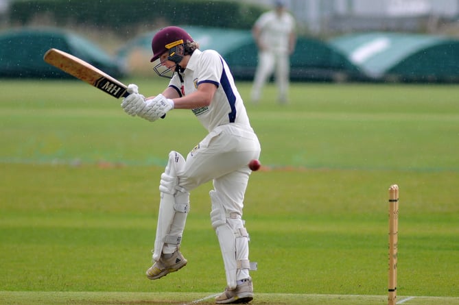 Devon Cricket League E Division West. Teignmouth and Shaldon 2nd XI versus Lewdown 1st XI. Match was abandoned due to rain after 13 overs with both sides being awarded nine points. Lewdown's Matthew Maynard