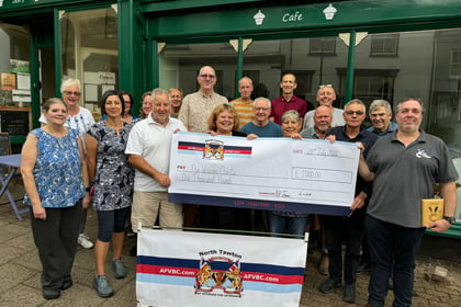North Tawton club raises £1,000 for The Veterans Charity
