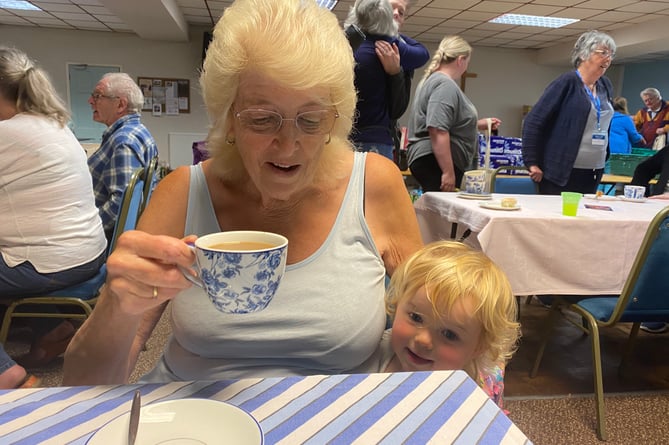 Margaret Grylls and her granddaughter Esme will miss Tavistock Food Hub