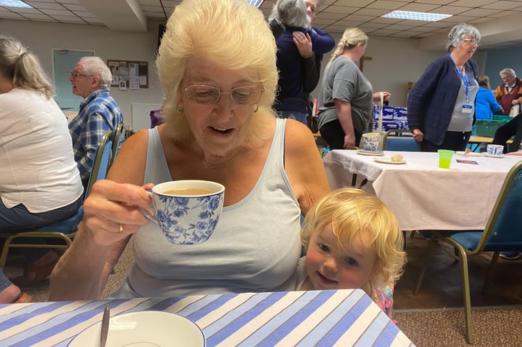 Margaret Grylls and her granddaughter Esme will miss Tavistock Food Hub