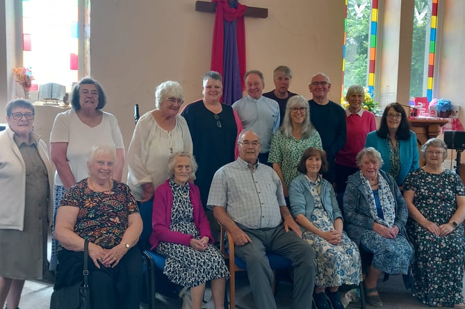 All gathered for the final service for Rev David Moss and his wife Ali