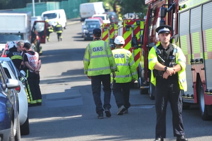 Fire crews tackle large industrial blaze in Heathfield 