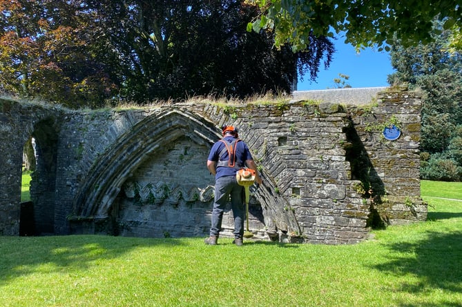 Tavistock's Abbey Cloisters will be among the abbey remains to be interpreted on-line for the public.