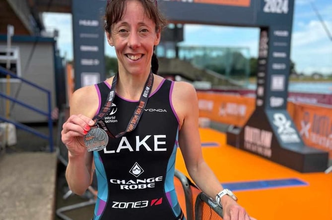 Tavistock athlete Sam Lake won a medal in the run at the aquathlon where the swim was cancelled.