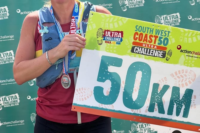 Jo Page after the South West Coast 50km Ultra Challenge