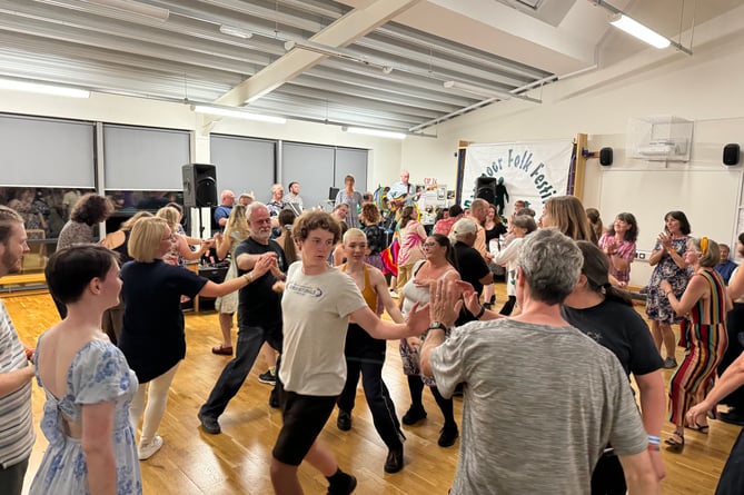 Dancers at the Dartmoor Pixie Band opening night concert.
