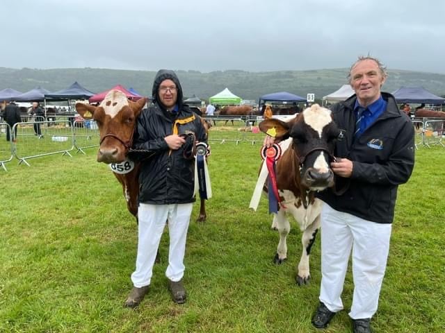 Pictured, right, is Les Rockett of Bridestowe with his champion Ayrshire 'Granny' Greenway Ross Great Jubilee.at Okehampton Show last week