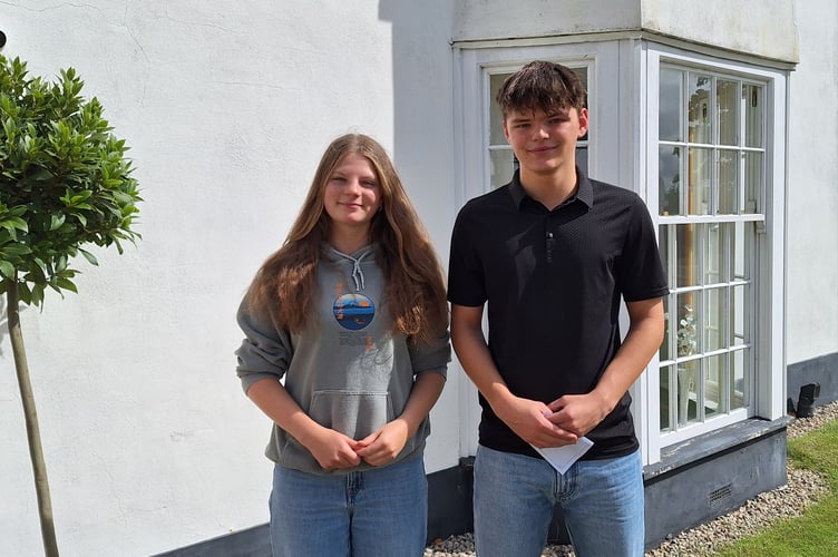 Sister and brother Isobel and Cameron Watt, from North Tawton, both did well