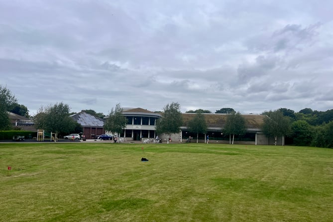 The putting green in Simmons Park, Okehampton