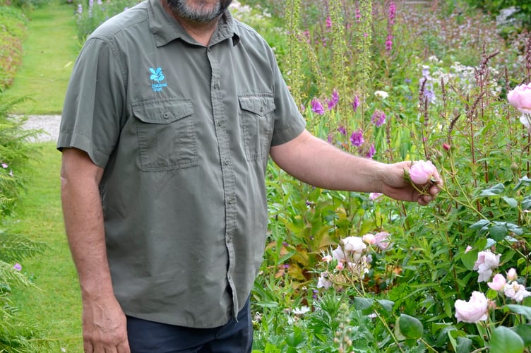 Head gardener Dave Bouch in the garden he has cared for 20 years