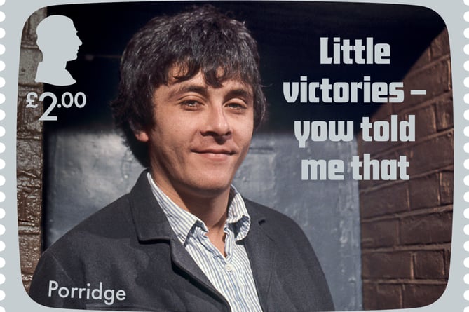 Richard Beckinsale playing Lennie features on a Royal Mail Porridge-themed range of stamps.