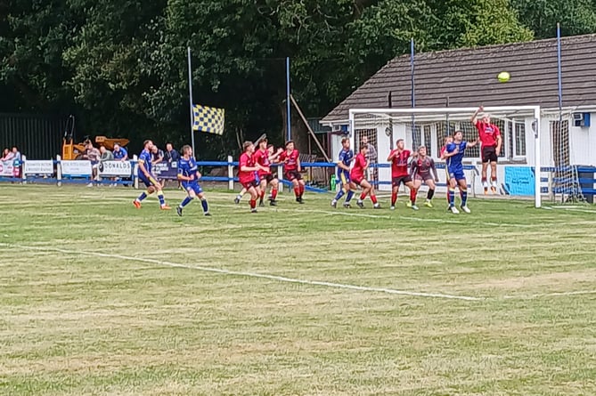 An Okey corner in the second half vs Bishops Lydeard