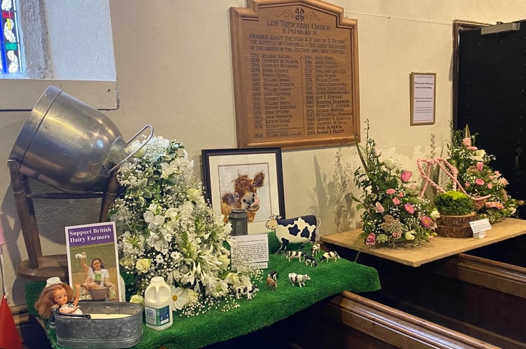 Lewtrenchard WI flower festival in tribute to the Rev Sabine Baring-Gould. 