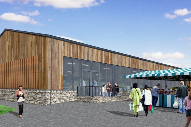 An artist's impression of the new Hatherleigh Market building