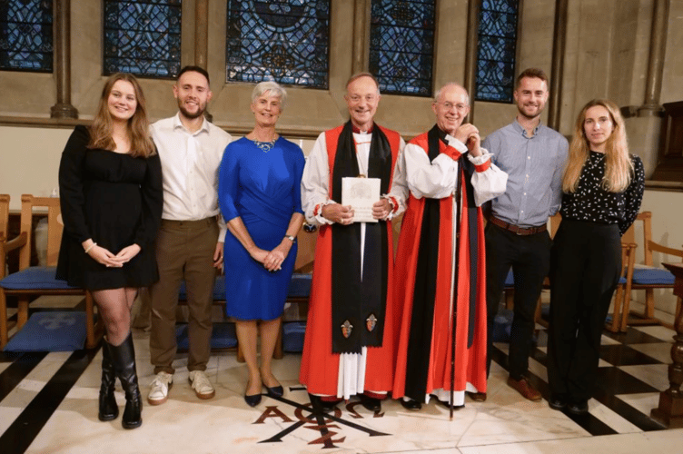 Family portrait of the new Bishop of Exeter.