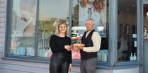 Yelverton shop presented with Harrowbeer 1940s Day trophy