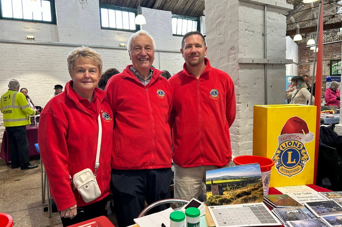 Tavistock Lions Club were at the wellbeing fair on Friday. Left to right: membership secretary Lyn Roberts, president Alan Wroath and Mark Faulkner.