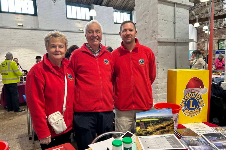 Tavistock Lions Club were at the wellbeing fair on Friday. Left to right: membership secretary Lyn Roberts, president Alan Wroath and Mark Faulkner.