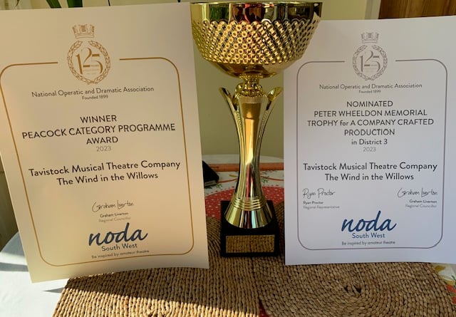 The company's NODA trophies and certificates