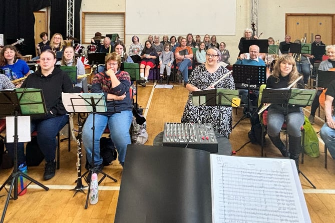 The Stand Sure Orchestra and Choirs rehearsing for a Halloween Spooktacular show this Saturday (October 26) at Hatherleigh Community Centre. 