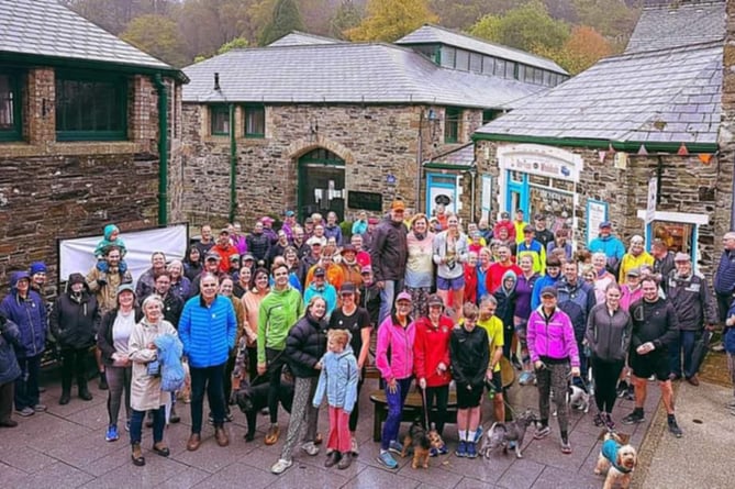 A charity run in support of Dotty King attracted about 100 runners in the pouring rain and high wind in Tavistock.