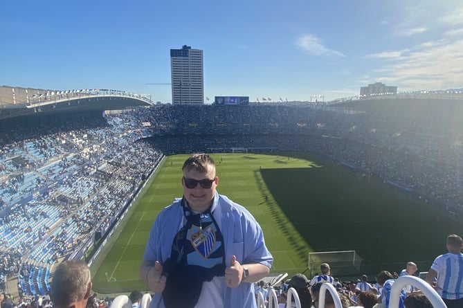 Me at Malaga's La Rosaleda