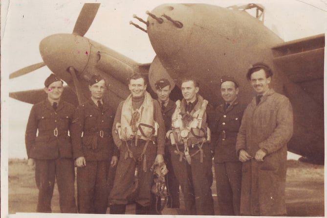 Polish pilots standing with their Mosquito aircraft served alongside the RAF in world war two defending night skies over the South West. (Picture: 307 Squadron Project)