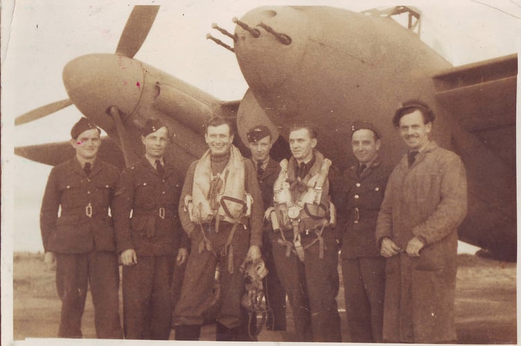 Polish pilots standing with their Mosquito aircraft served alongside the RAF in world war two defending night skies over the South West. (Picture: 307 Squadron Project)