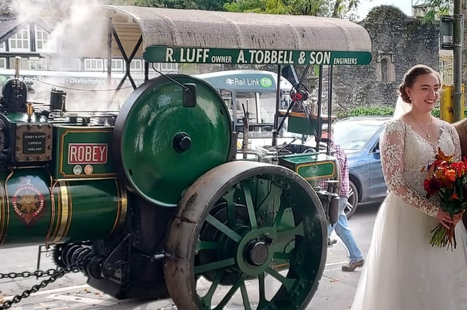 Amid a background of steam Alex and Kayleigh Masters, of the Robey Trust wed in Tavistock.