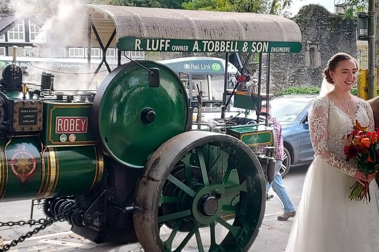 Amid a background of steam Alex and Kayleigh Masters, of the Robey Trust wed in Tavistock.