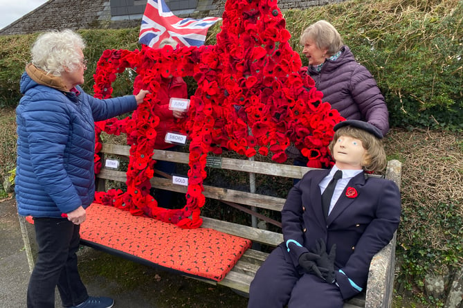 Assembling a combined tribute to mark D-Day 80 and November Remembrance by Whitchurch WI