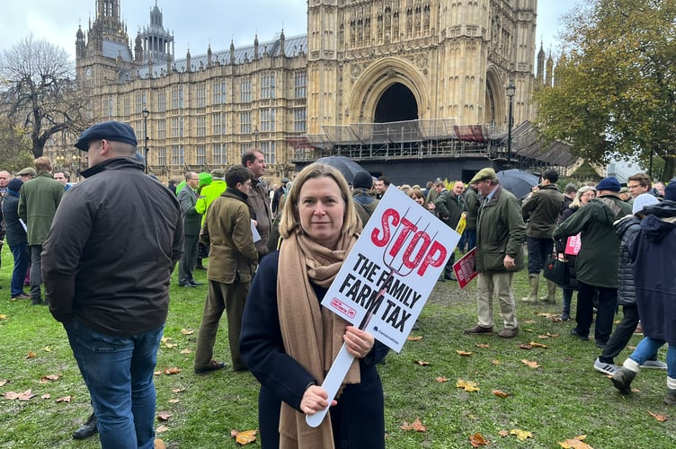 South West Devon MP Rebecca Smith taking part in the NFU  mass lobby