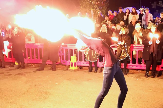 Fire eating is part of Kelliwik Golowi, coming to Callington to herald winter