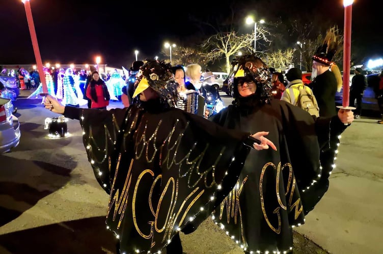 Bird costumes at last year's Kelliwik Golowi