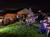 Gunnislake estate switches on Christmas tree lights