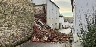 Collapsed wall in Hatherleigh causes disruption