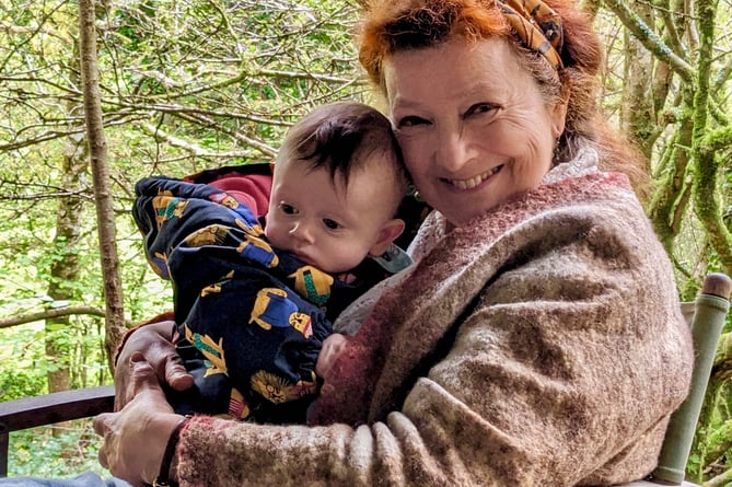 Elizabeth-Jane Baldry with her grandson Felix