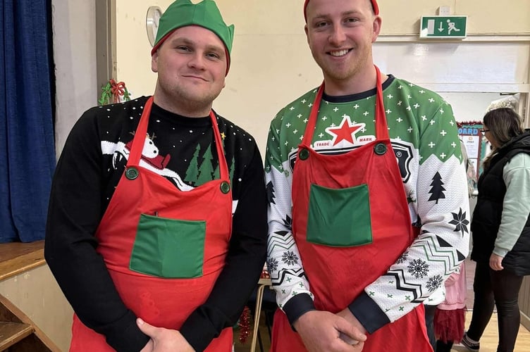 Young farmers donned fancy dress for the Santa breakfast event at Mary Tavy's Coronation Hall.