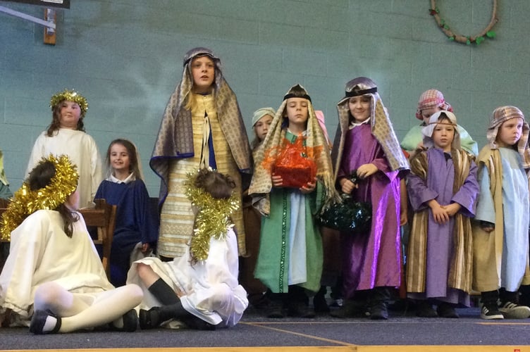 Bere Alston School Nativity play included Men in Black.