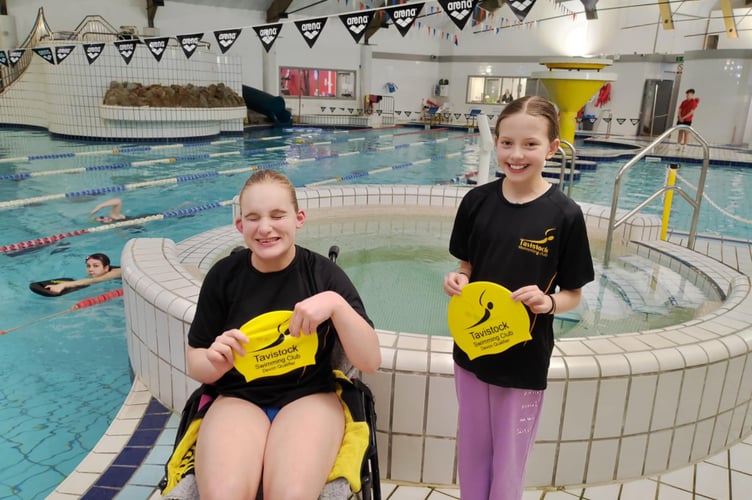 Tavistock Swimming Club's Chloe and Fearne making their debut at Devon County Championships.