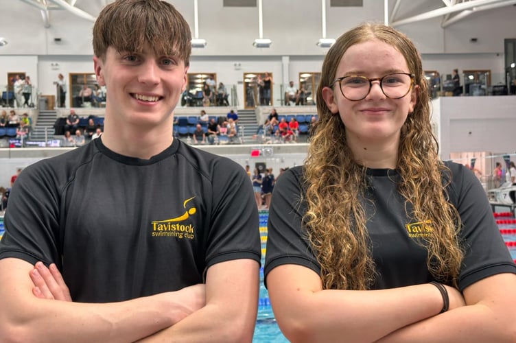 Tavistock Swimming Club's Herbie made the 50m butterfly final and Holly the 200m butte