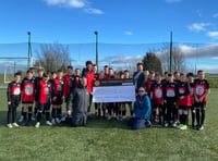 Big donation for all-weather pitch for young Hatherleigh footballers